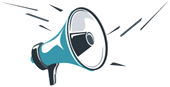 Blue megaphone