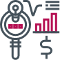 Attractive risk-return profile icon